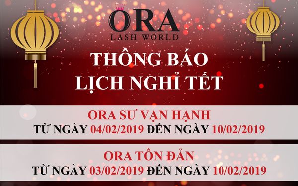 lịch nghỉ tết Ora