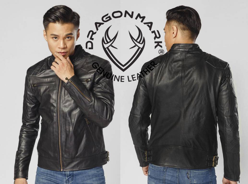 áo da bò màu đen AH1 áo da bò màu đen AH1