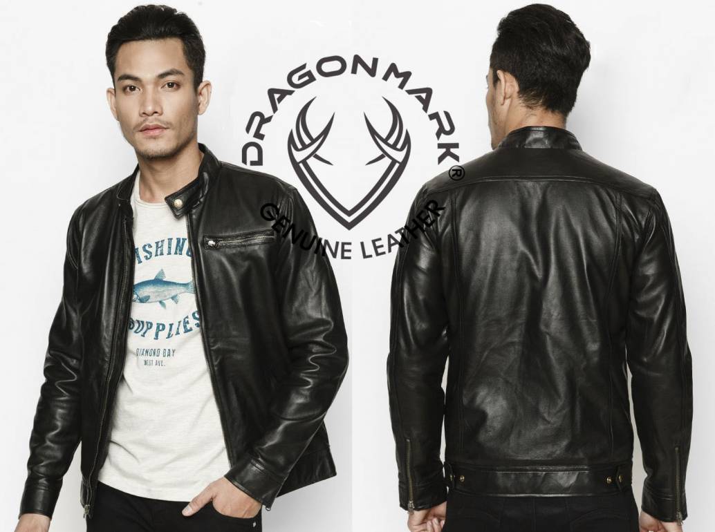 áo da bò màu đen AKD150 áo da bò màu đen AKD150