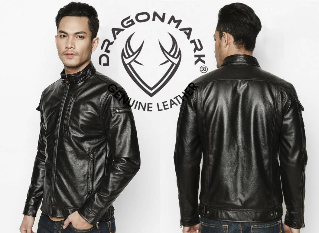 áo khoác da bò màu đen AKD162 áo khoác da bò màu đen AKD162