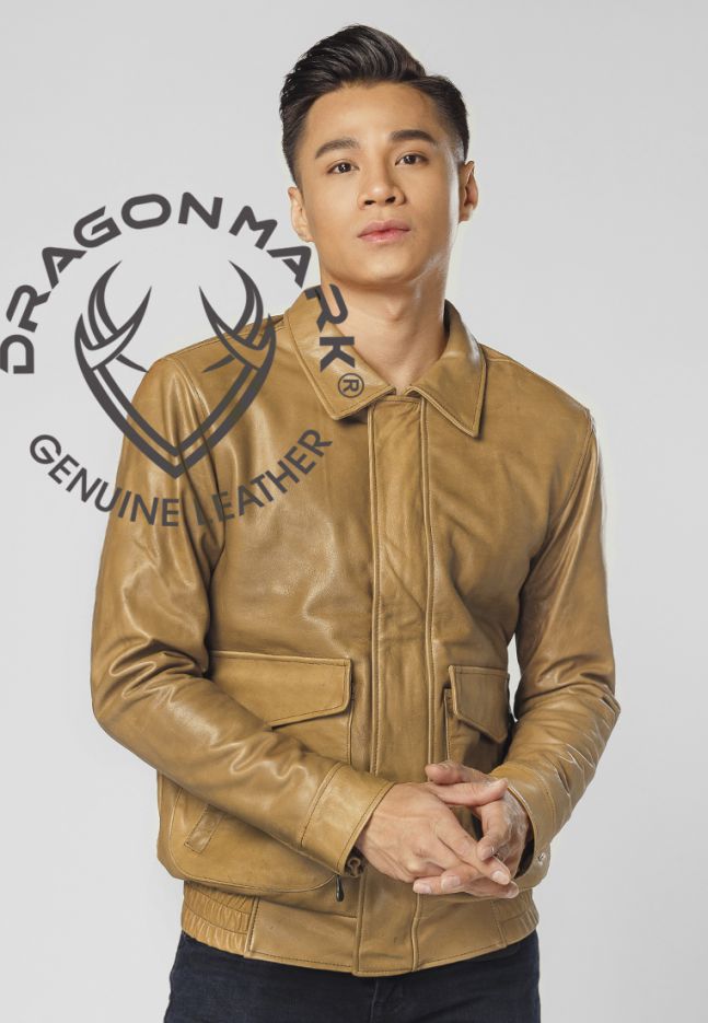 áo khoác da nam màu nâu F10 áo khoác da nam màu nâu F10