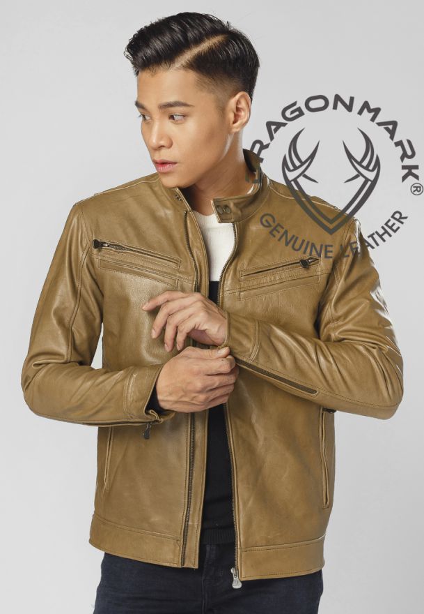 áo khoác da nam màu nâu X3 áo khoác da nam màu nâu X3