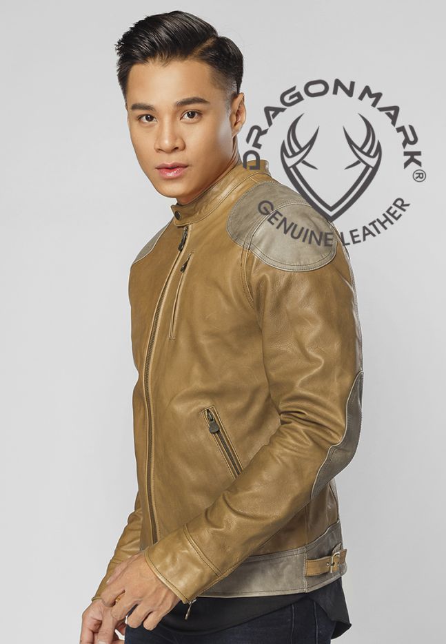 áo khoác da nam màu nâu Z1000 áo khoác da nam màu nâu Z1000