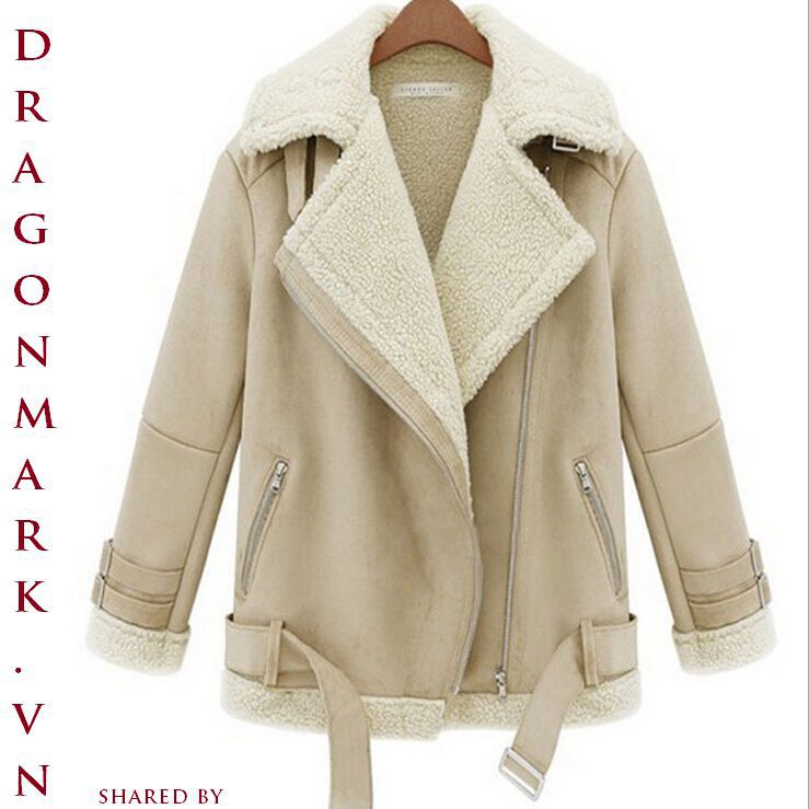 áo khoác da shearling áo khoác da Shearling