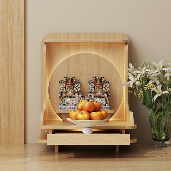 Bàn Thờ Thần Tài Vân Gỗ Có Ngăn Kéo - GP337 - Nội Thất IGA Việt Nam