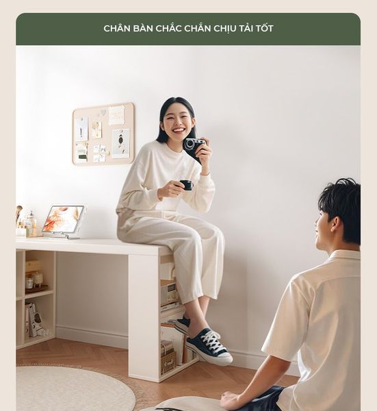 Bàn Làm Việc Đa Năng Tích Hợp Tủ Đựng Đồ Kèm Kệ Sách - GP368 - Nội Thất IGA Việt Nam