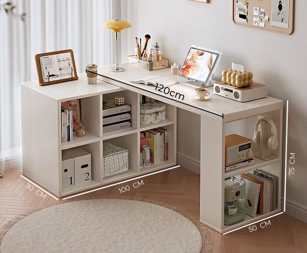 Bàn Làm Việc Đa Năng Tích Hợp Tủ Đựng Đồ Kèm Kệ Sách - GP368 - Nội Thất IGA Việt Nam