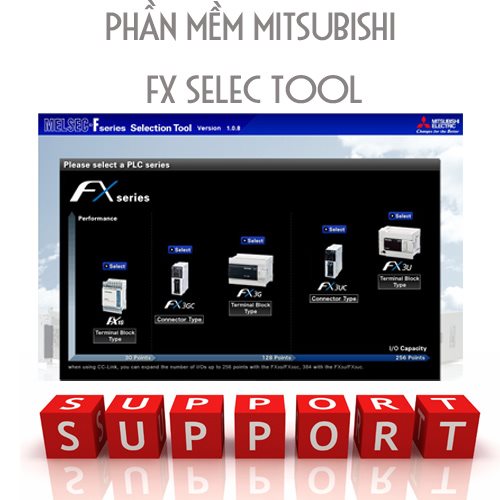 Ứng dụng lựa chọn cấu hình PLC Mitsubishi FX series