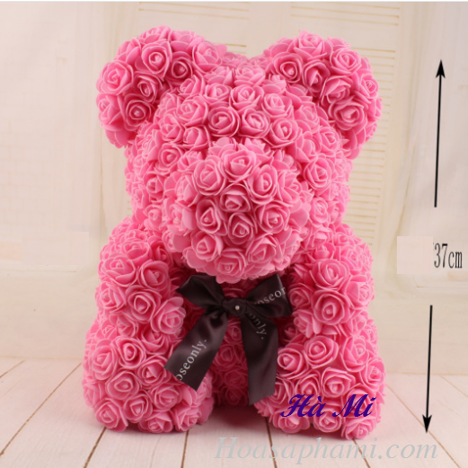 Phôi gấu xốp hoa hồng nguyên liệu gấu bông hoa sáp giá rẻ