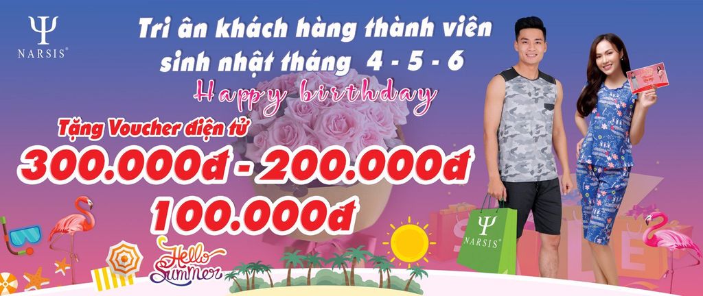 CHƯƠNG TRÌNH TRI ÂN KHÁCH HÀNG SINH NHẬT TRONG THÁNG 4 TẠI NARSIS