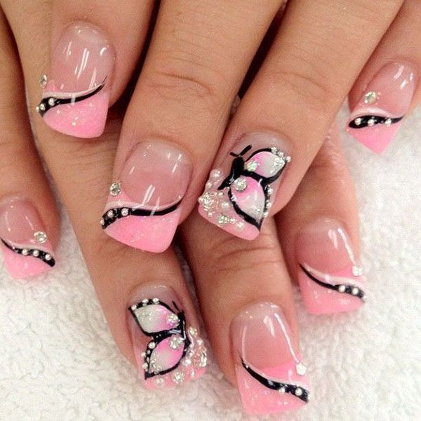 mẫu nail đắp đá nghệ thuật