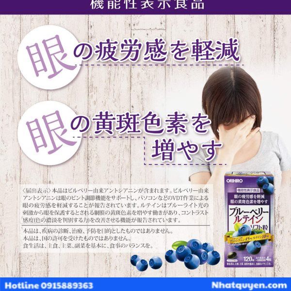 Viên uống bổ mắt việt quất Blueberry Nhật Bản