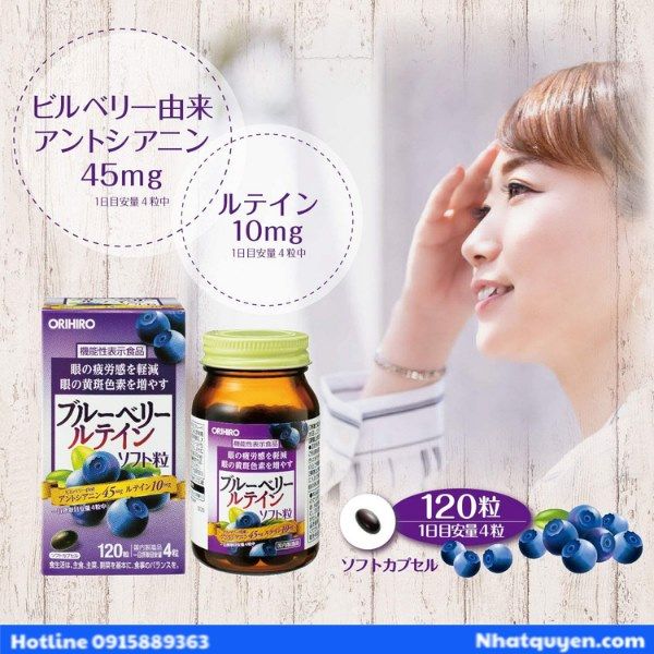 Viên uống bổ mắt việt quất Blueberry Nhật Bản