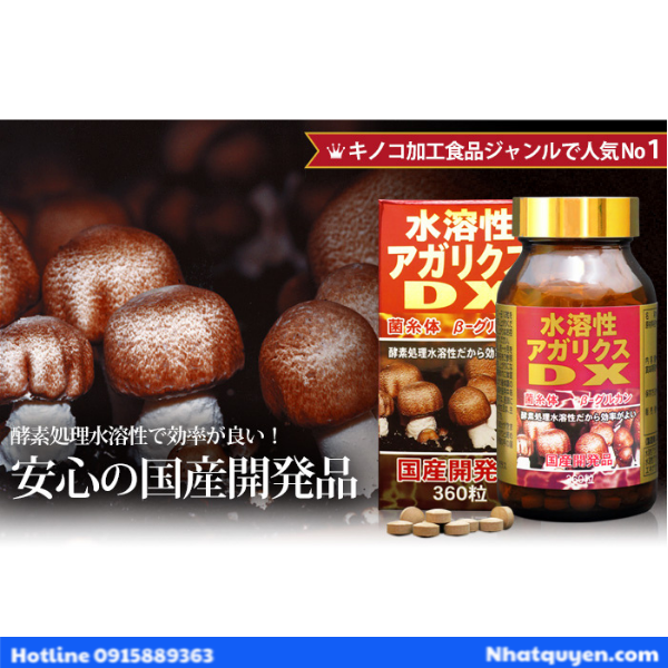 Viên uống nấm Agaricus DX Nhật Bản điều trị ung thư