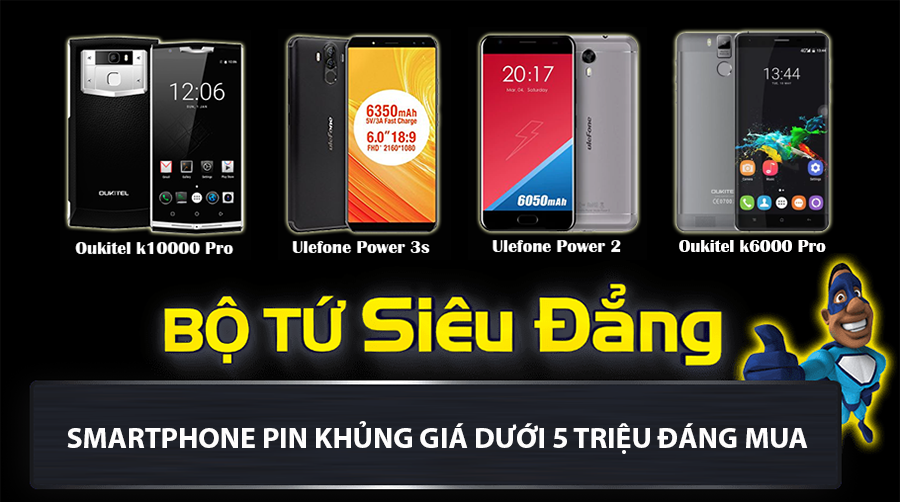 Mục sở thị bộ tứ smartphone pin khủng mạnh siêu đẳng giá dưới 5 triệu - mucsothi.vn