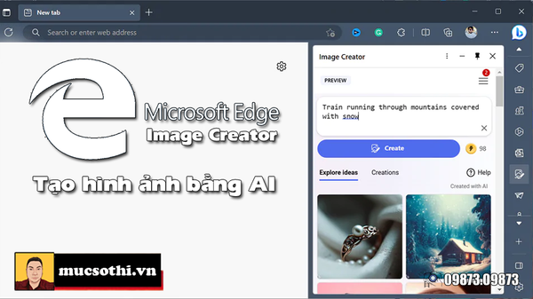 Cách tạo hình ảnh bằng AI trực tiếp trên trình duyệt Microsoft Edge