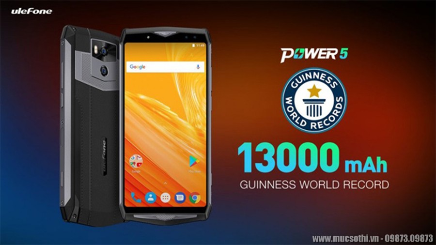 Ulefone Power 5 đăng ký nhận kỷ lục GUINNESS smartphone pin siêu khủng - mucsothi.vn