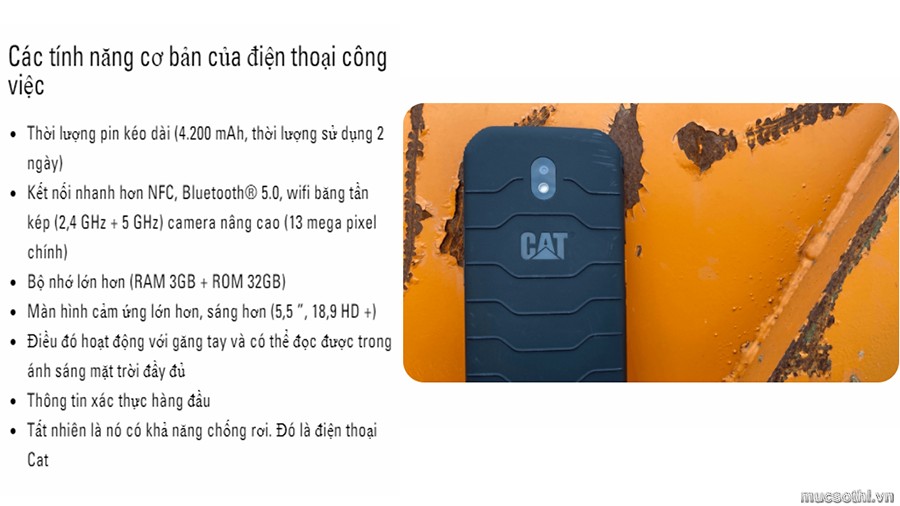 smartphonestore.vn - bán lẻ giá sỉ, online giá tốt smartphone siêu bền kháng khuẩn CAT S42 chính hãng - 09175.09195