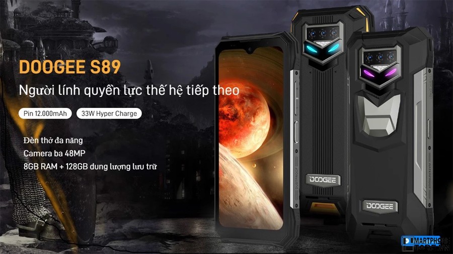 Smartphonestore.vn - Bán lẻ giá sỉ, online giá tốt smartphone siêu bền Doogee S89 pin khủng 12000mAh chính hãng - 09175.09195