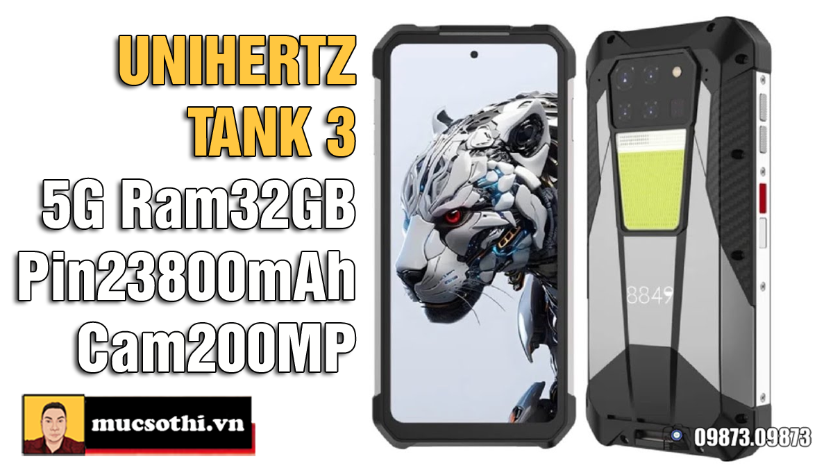 Tất tần tật về Tank 3 chiếc smartphone 5G siêu bền pin 23800mAh cực khủng mà Unihertz vừa trình làng - 09175.09195