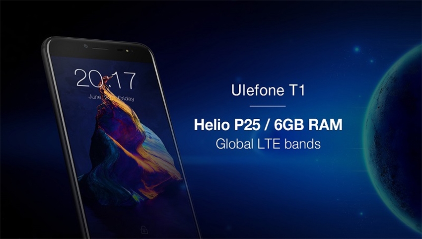 Ulefone T1 trang bị chip Helio P25, RAM 6GB, kết nối mạng 4G cực nhanh