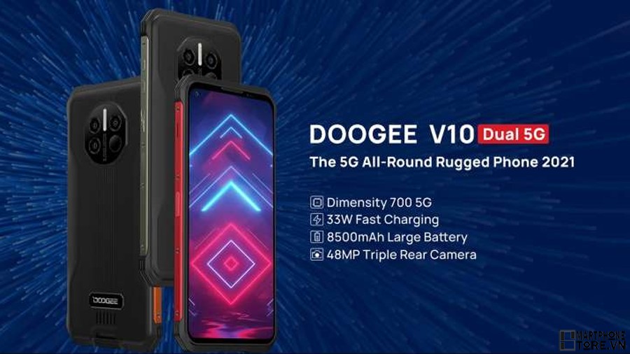 smartphonestore.vn - bán lẻ giá sỉ, online giá tốt smartphone siêu bền pin khủng Doogee V10 5G chính hãng - 09175.09195