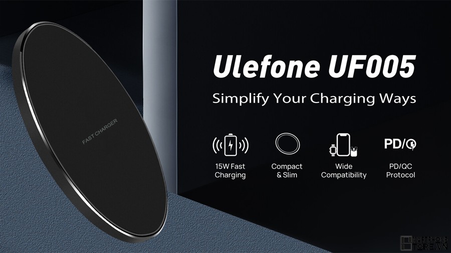 Smartphonestore.vn - Bán lẻ giá sỉ, online giá tốt đế sạc nhanh 15w siêu mỏng Ulefone UF005 chính hãng - 09175.09195