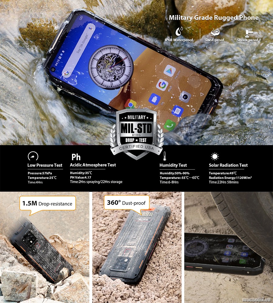 smartphonestore.vn - bán lẻ giá sỉ, online giá tốt smartphone diệt khuẩn siêu bền Oukitel WP7 pin khủng chính hãng - 09175.09195