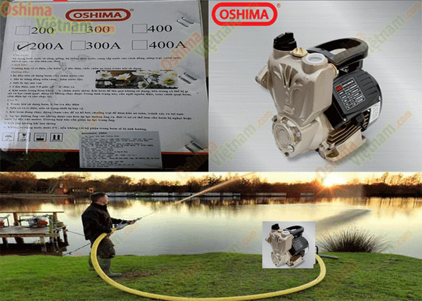 Ứng dụng máy bơm nước Oshiam 200A