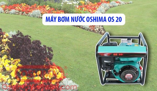 Máy bơm nước Oshima OS20 có công suất mạnh mẽ, mẫu mã đẹp, hệ thông giật nổ giúp máy dễ dàng khởi động