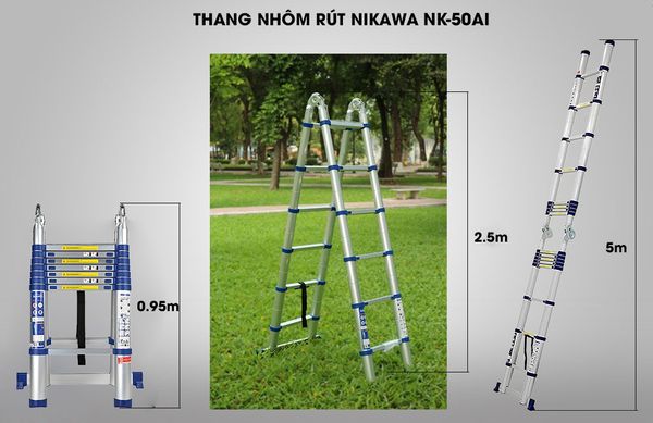 Thang nhôm rút đôi NK-50AI