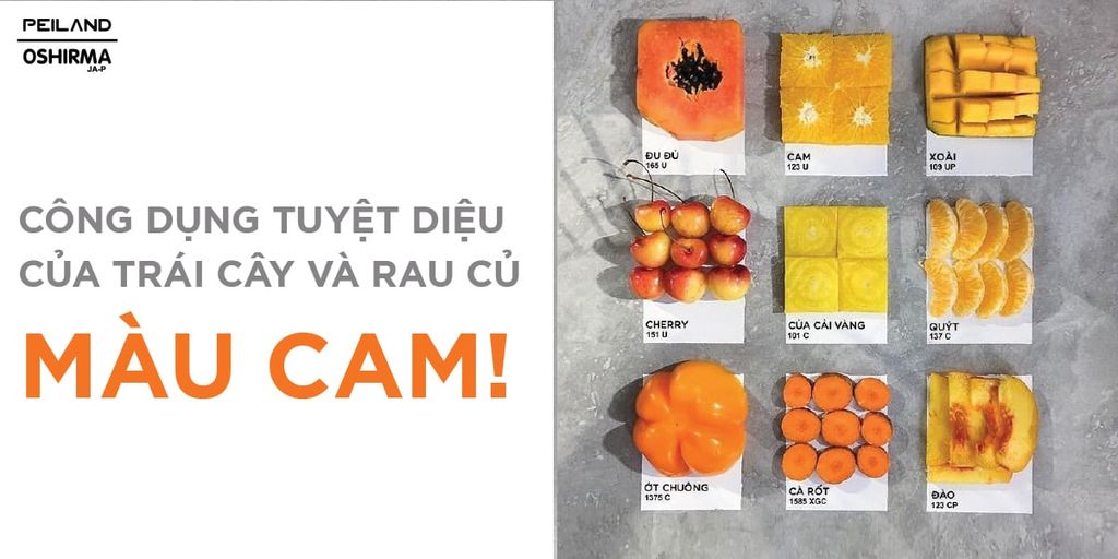 CÔNG DỤNG TUYỆT DIỆU CỦA TRÁI CÂY VÀ RAU CỦ MÀU CAM!