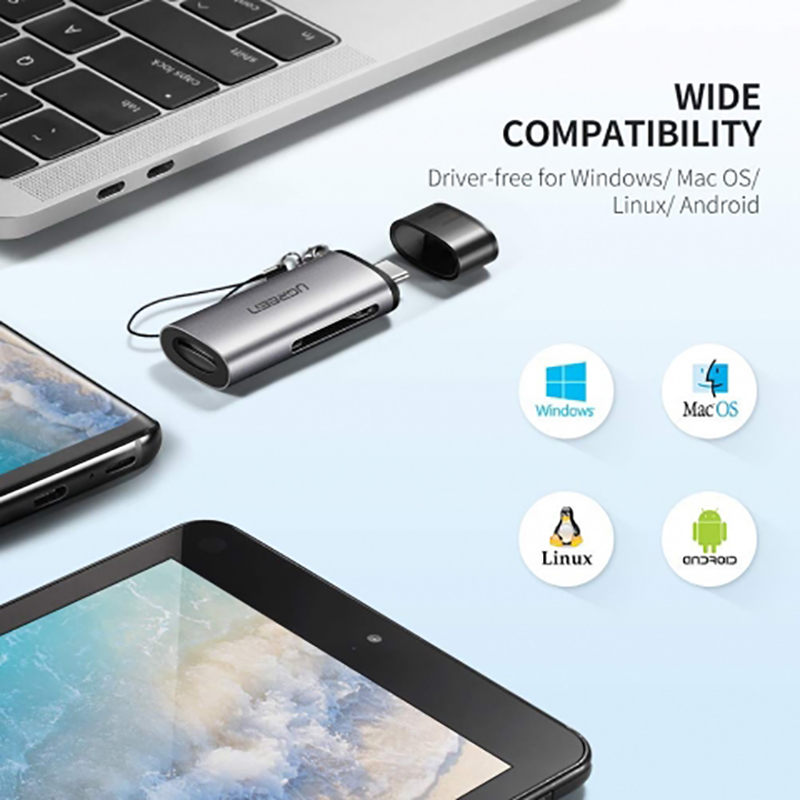 USB-C ra SD/TF đọc thẻ UGREEN 50704