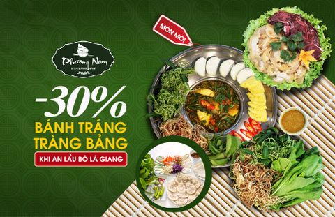 [ĐÃ BỎ LỠ] GIẢM 30%  BÁNH TRÁNG TRẢNG BÀNG KHI GỌI LẨU BÒ LÁ GIANG