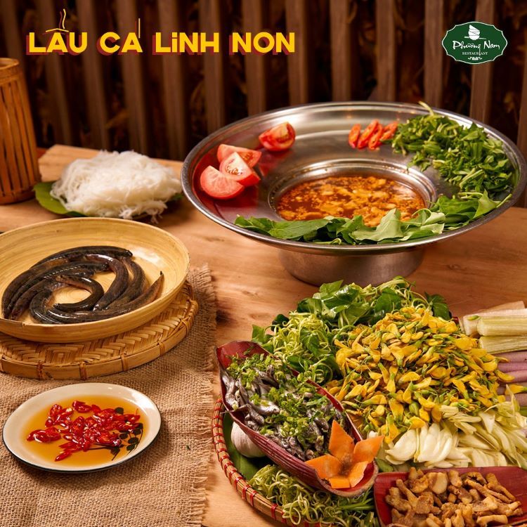 Lẩu cá linh bông điên điển
