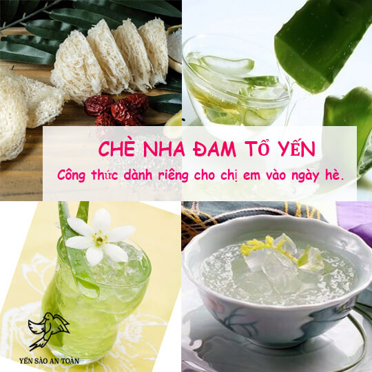 Chè nha đam tổ yến – Bí quyết khỏe đẹp của chị em vào ngày hè