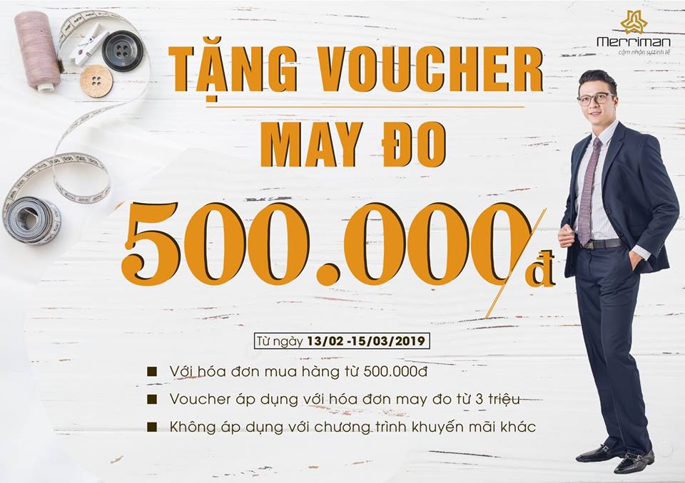 MUA SẮM LIỀN TAY – NHẬN NGAY VOUCHER MAY ĐO TRỊ GIÁ 500.000đ