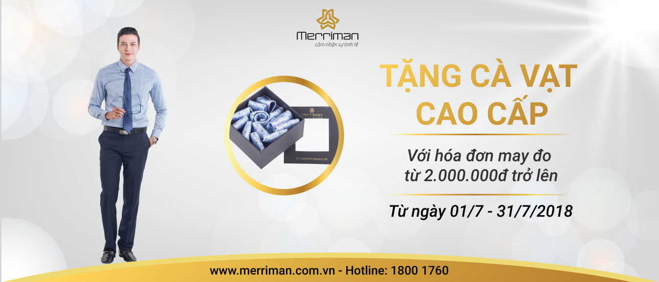 MAY ĐO VEST MERRIMAN TẶNG NGAY CARAVAT CAO CẤP