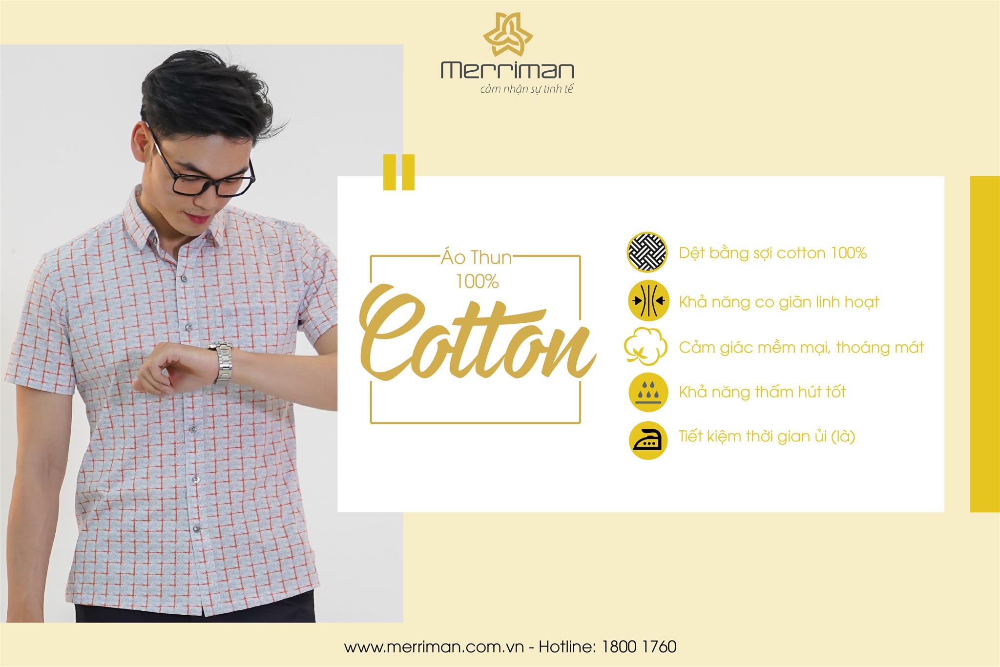 ÁO SƠ MI THUN 100% COTTON - TIỆN DỤNG VÀ THOẢI MÁI ĐẾN BẤT NGỜ