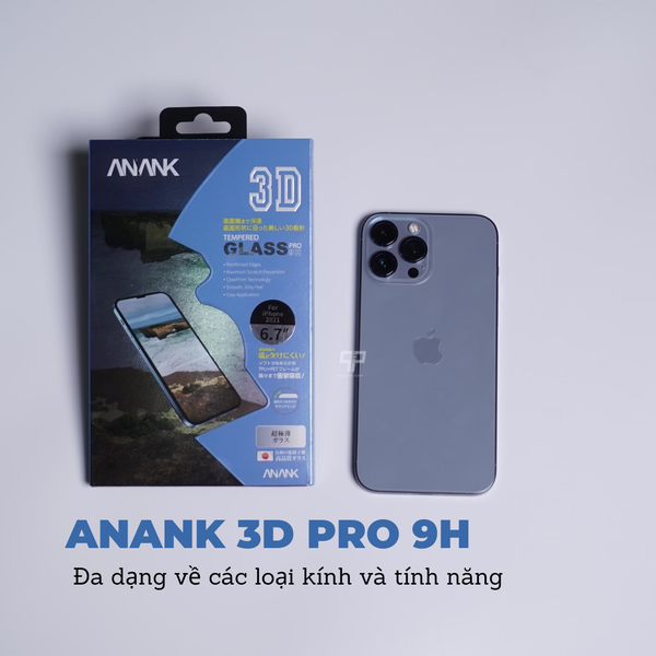Kính cường lực trong suốt Anank 3D cho iPhone