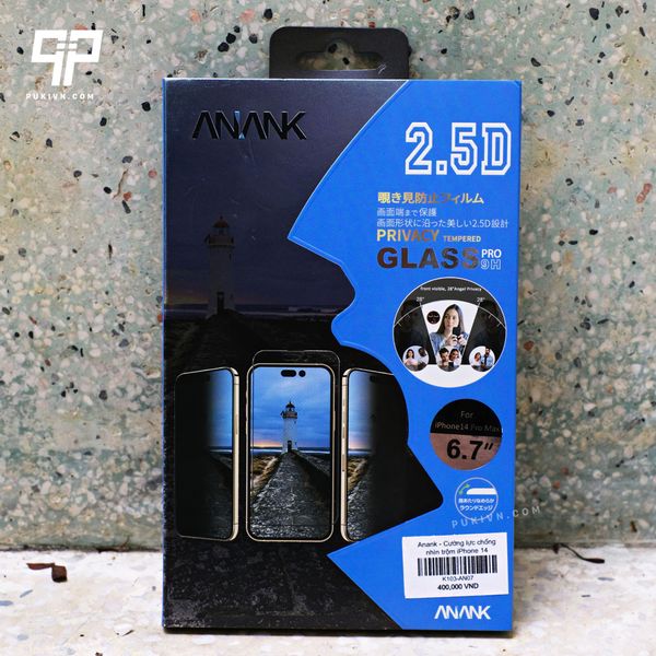 Kính cường lực chống nhìn trộm Anank 3D cho iPhone 14 Series
