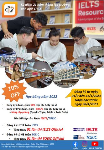 HỌC BỔNG TRƯỜG ANH NGỮ CPILS NĂM 2023