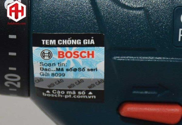 cách nhận biết Bosch chính hãng bằng tem chống giả