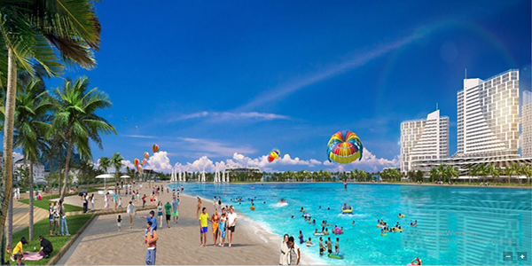 Bãi tắm nhân tạo cho cư dân The Sunrise Bay Đà Nẵng