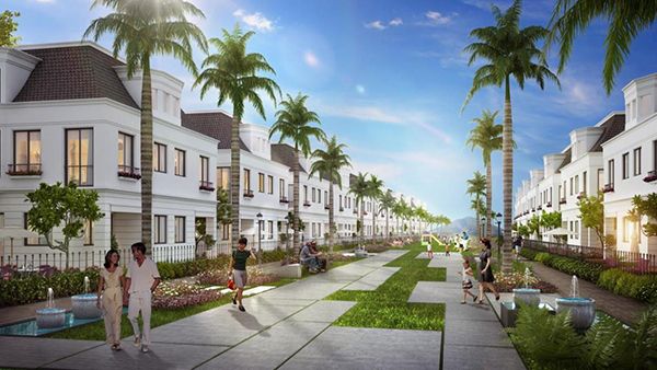 con đường nội khu với tổng diện tích cây xanh lên đến 20ha