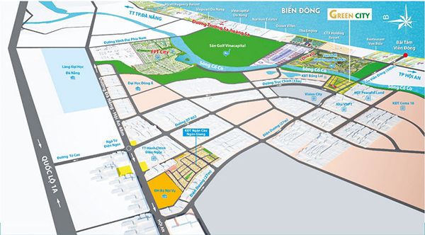 Vị trí dự án Green City Đà Nẵng