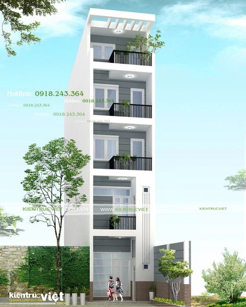 Mặt tiền ngôi nhà phố 4x15