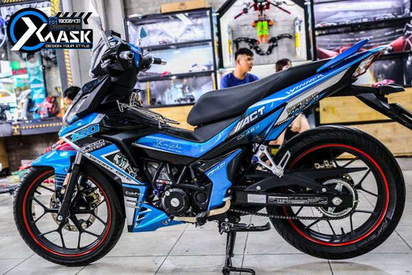 Tem Winner 150 Candy Mẫu Speed Master Màu Xanh Biển