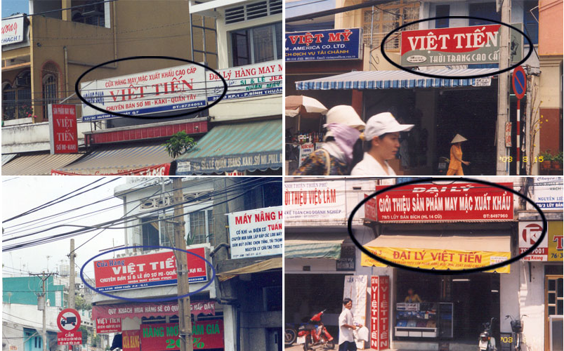 Mẫu bảng hiệu Việt Tiến giả 1