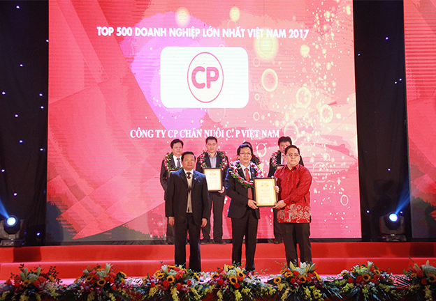 C.P. Việt Nam đứng thứ 16/500 Doanh nghiệp lớn nhất Việt Nam năm 2017